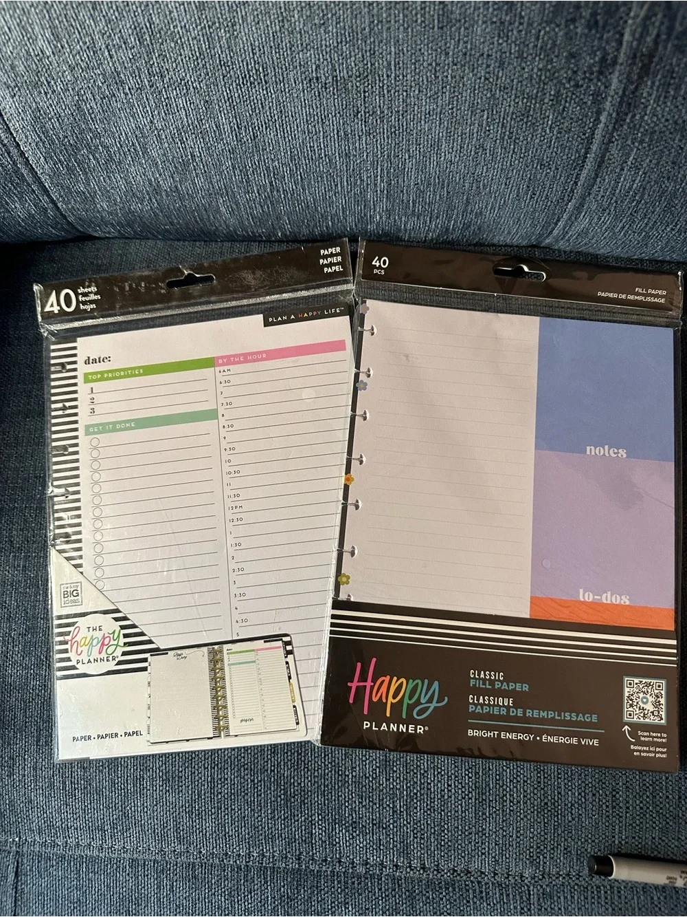 The Happy Planner Classic Fill Paper - Bright Energy & Top Priorities